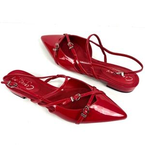 Circus NY by Sam Edelman Red Fraya Slingback Pointed Toe Pump Sandals Women’s 9